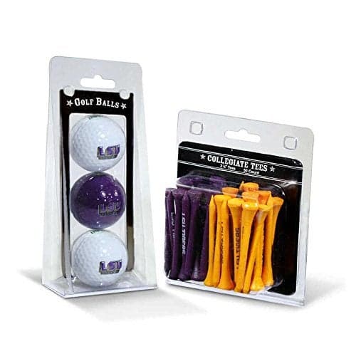 Team Golf LSU Tigers 3 Golf Balls and 50 Golf Tees