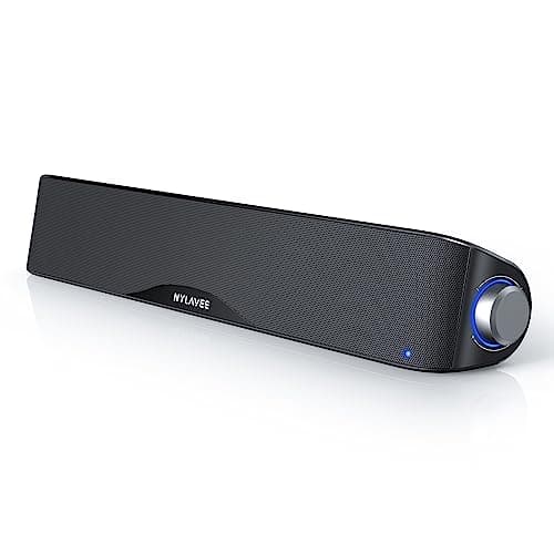 Computer Speakers HiFi Sound Quality Computer Sound Bar USB Powered PC Speakers Bluetooth 50 and 35mm Auxin Computer Speakers for Desktop Laptops PCs Phones Tablets Xbox Gaming Speakers