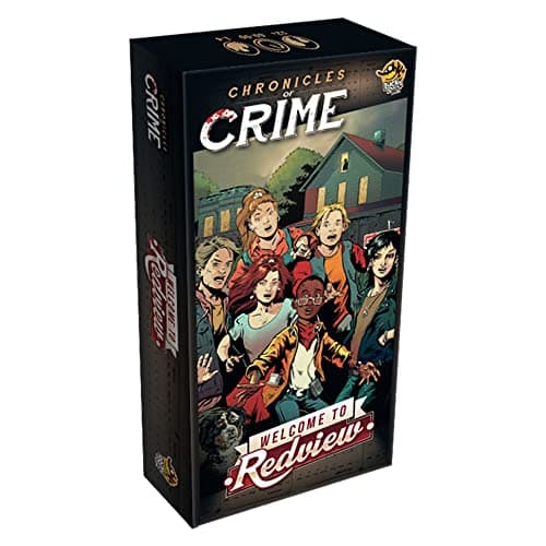 Chronicles of Crime Welcome to Redview Board Game EXPANSION Mystery Game Cooperative Game for Kids and Adults Ages 12 14 Players Avg Playtime 6090 Mins Made by Lucky Duck Games