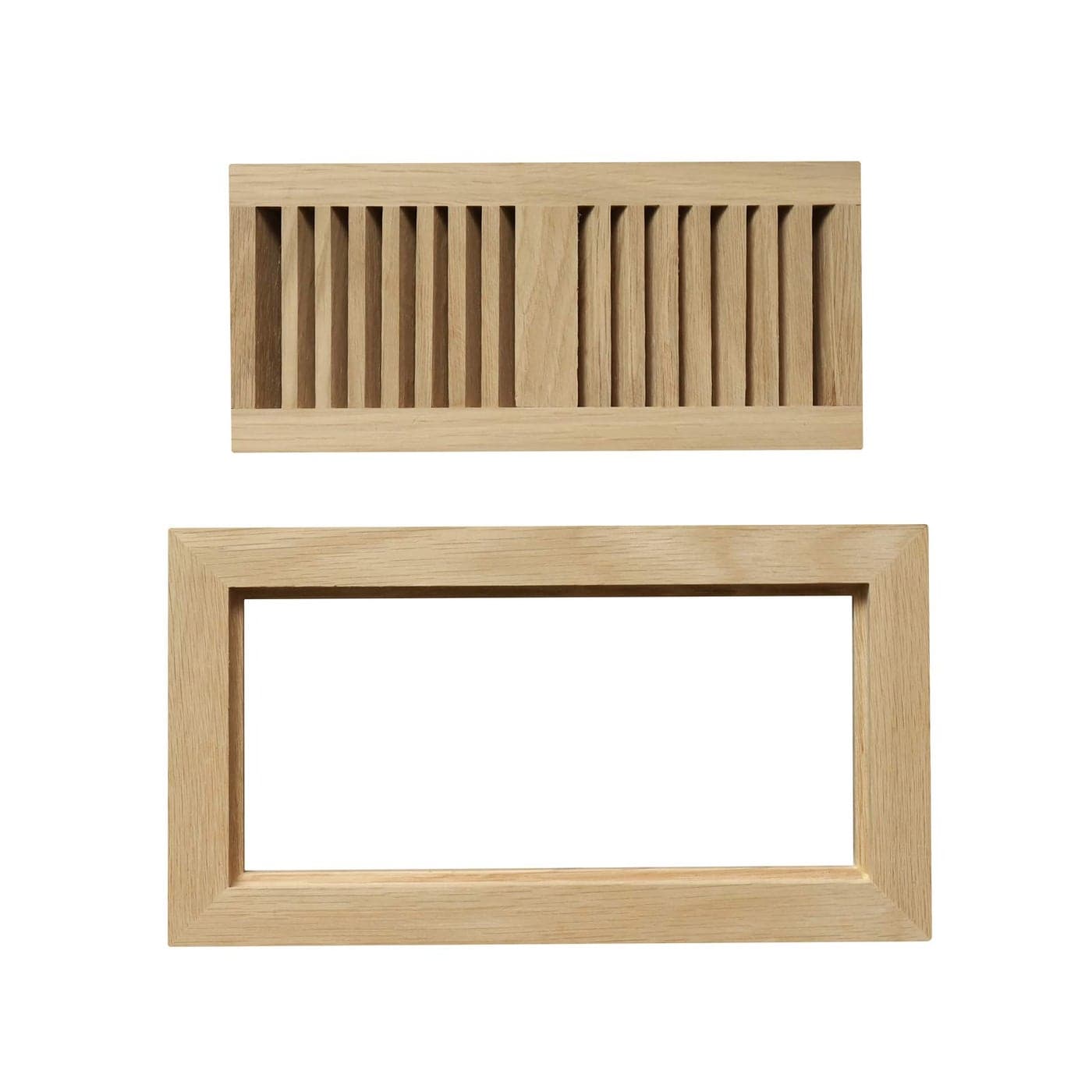 WELLAND Wood Floor Register Vents 4 x 10 InchDuct OpeningRed Oak Flush Mount Vents Cover Unfinished 34 Thickness