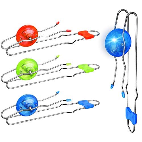 Sumind 3 Pcs Magic Rail Twirler Kids Retro Toys Light up Magnetic Gyro Wheels Toy 7080s Gyroscope Rail Twirler Classics Vintage Nostalgia Yoyo Gravity Sensory Fidget Toys Gift for Boys Girls