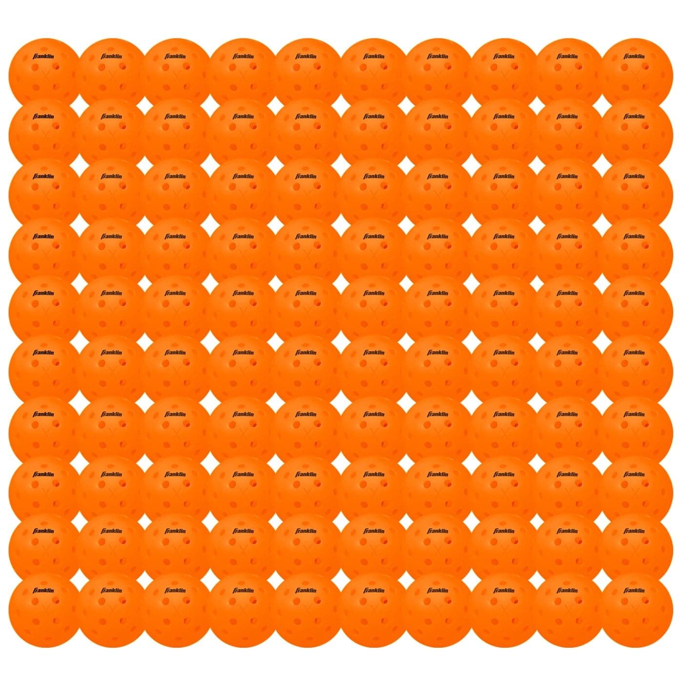 Franklin Sports X40 Pickleballs Outdoor Pickleballs 100 Pack Bulk USA Pickleball Approved Lava Official Ball of US Open Pickleball Championships
