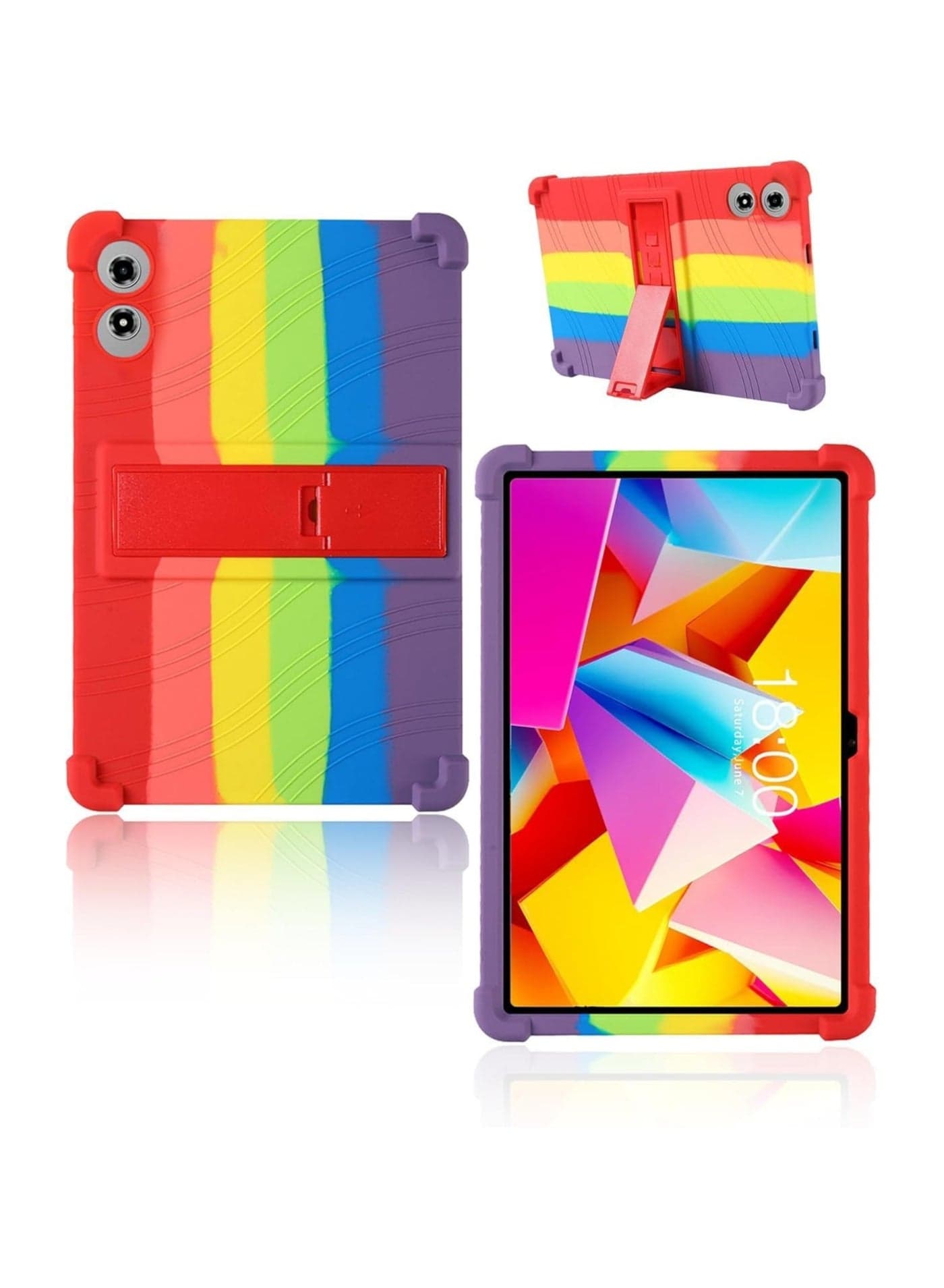 Compatible with Teclast T50 Plus 2025 11-inch Tablet Case, Child-Friendly Soft Silicone Adjustable Stand Case