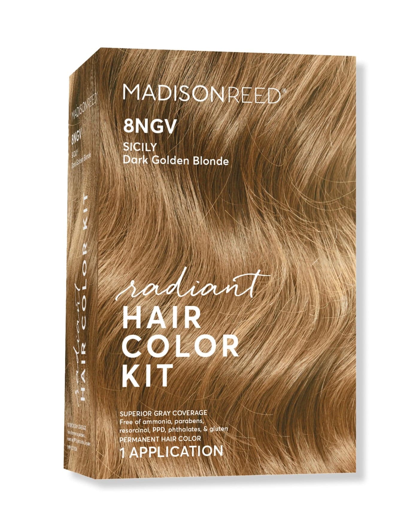 Madison Reed Radiant Hair Color Kit 8NGV Dark Champagne Blonde Sicily for 100 Gray Hair Coverage Salon Quality Permanent Hair Dye PPDFree AmmoniaFree Packaging May Vary 1 Pack