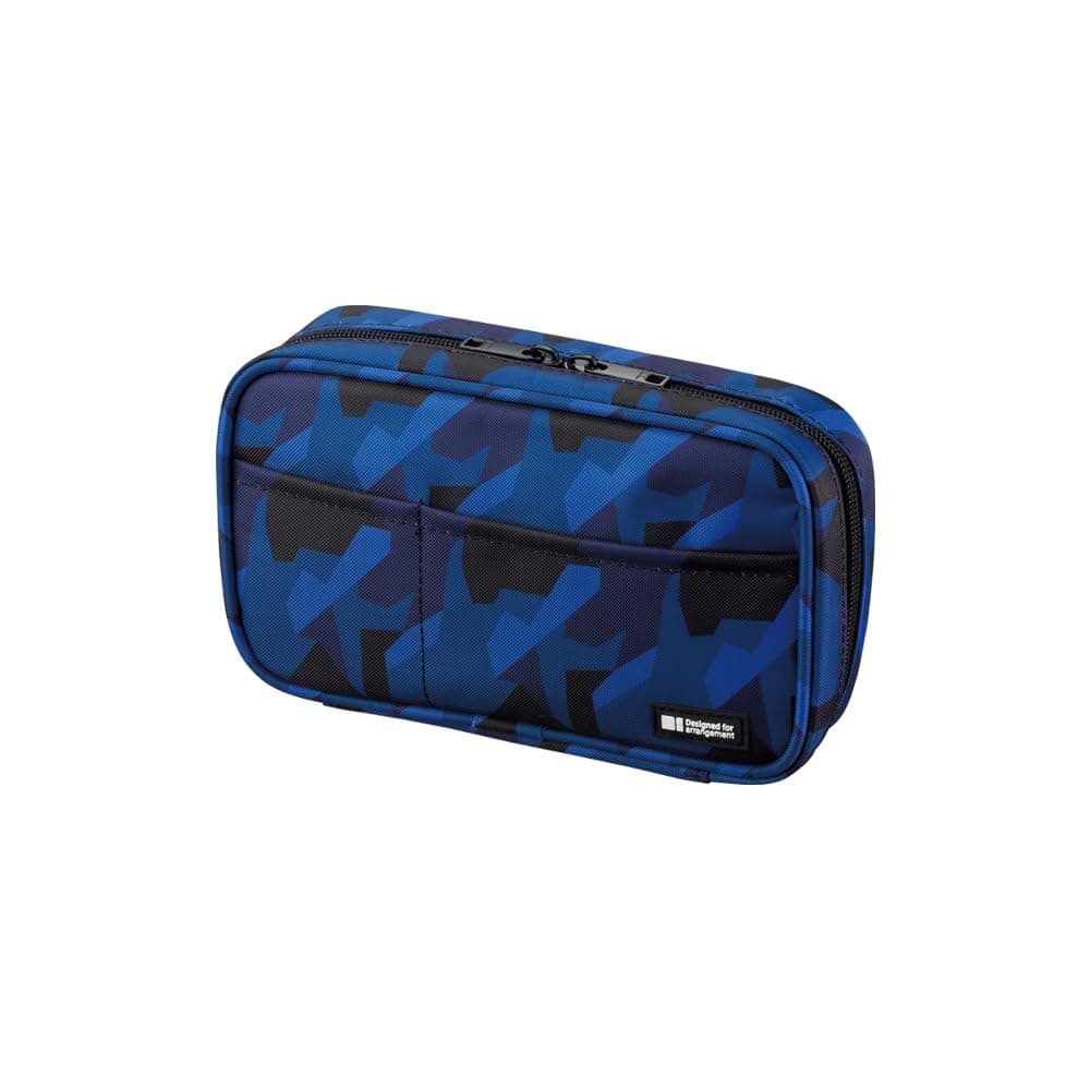 LIHITLAB Large Capacity Zipper Pencil Case For School Office College Big Capacity 4 Compartments Pencil Bag Holder Adults Teen Boys Girls Travel Cosmetics Storage Navy Camo A7551132