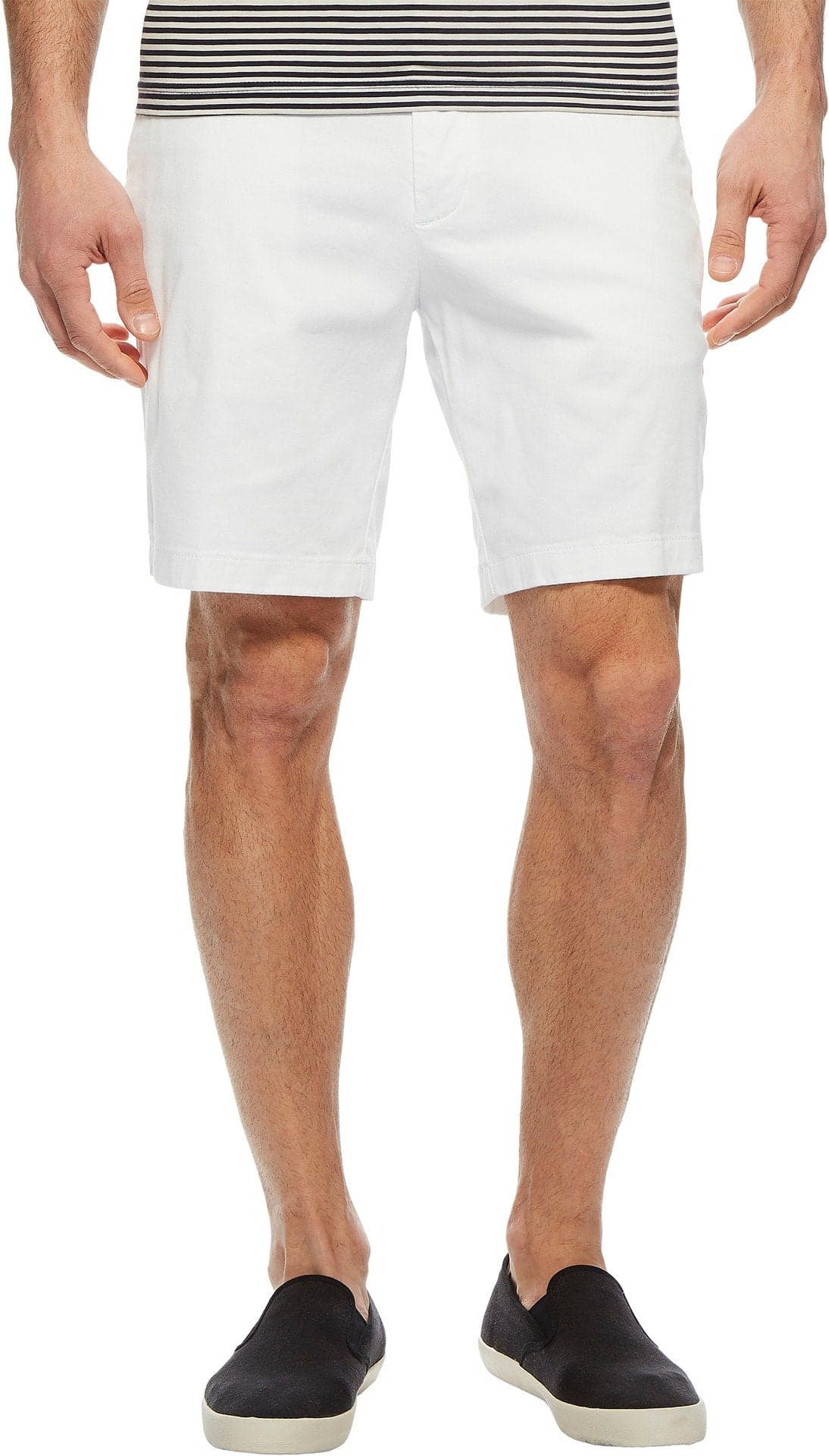 Nautica Men's Classic Fit Flat Front Stretch Solid Chino 8.5" Deck Shorts, Bright White, 38W