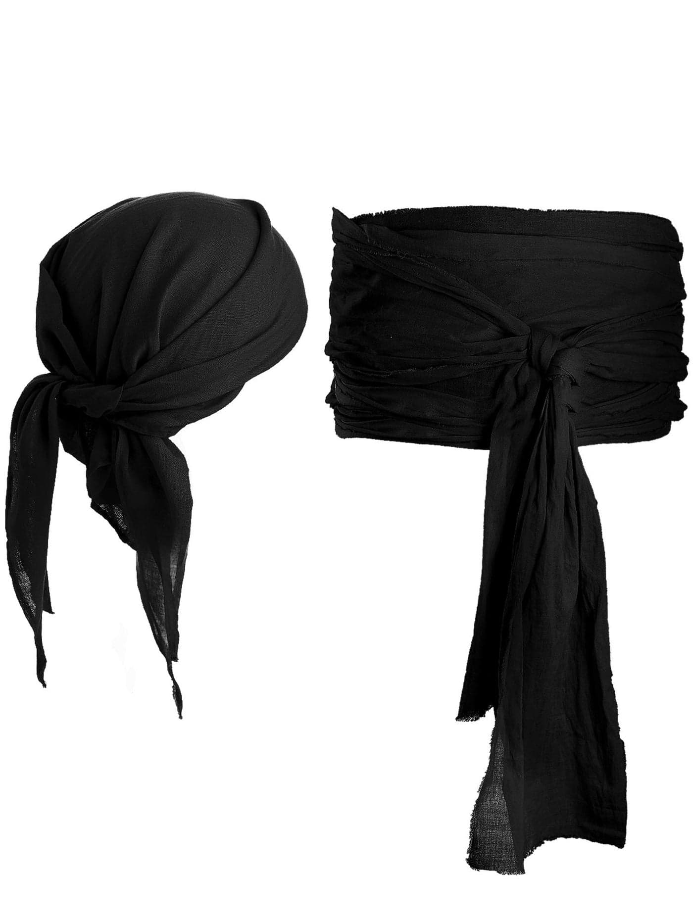 SATINIOR Halloween Pirate Costume Accessories Medieval Costume Bandana Headscarf,Sash Belt for Women and Men