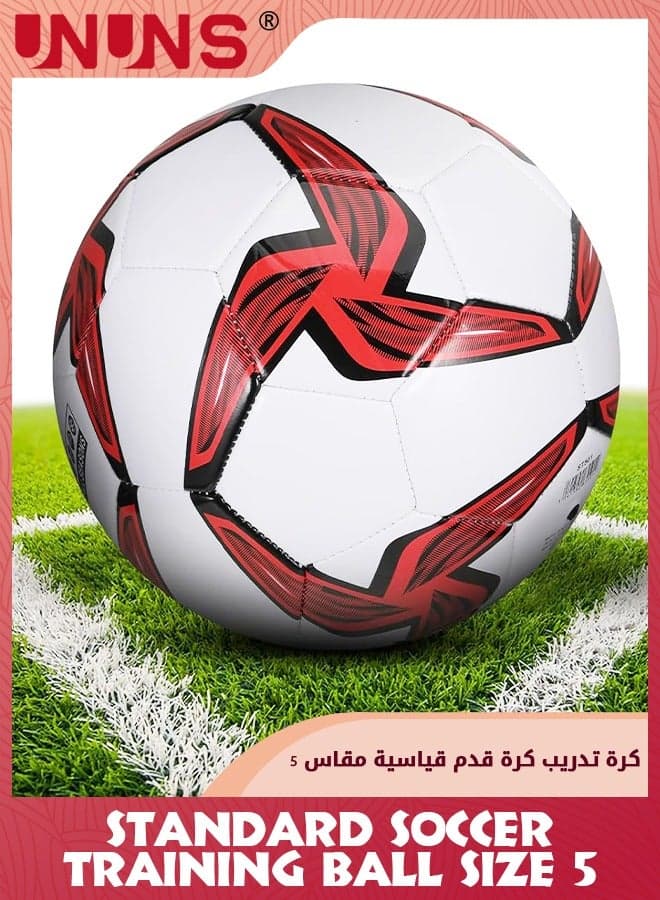 Soccer Ball Size 5,Match Soccer Ball,Club League Training Ball,Youth Soccer With Pump,Outdoor Play Game Training Practice Football For Adults Teens Kids,Double Layer Anti-Explosion Football