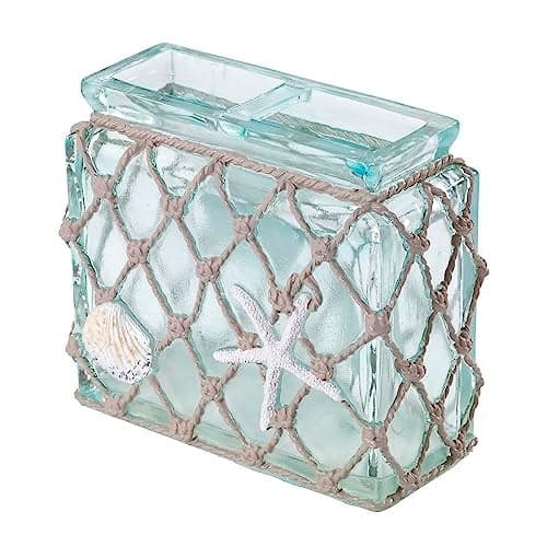 Avanti Linens - Toothbrush Holder, Resin Bathroom Accessories, Beach Inspired Bathroom Decor (Seaglass Collection)