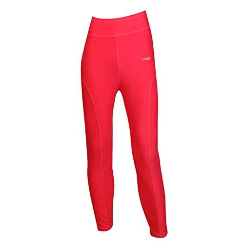 LYCOT - Ladies Full Tights for All Fitness Activities (Red | Size: S)