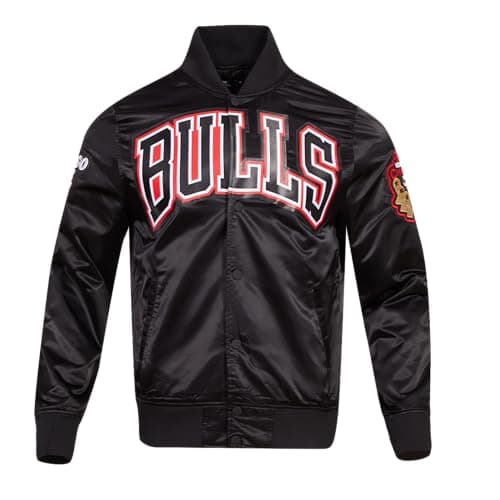 Pro Standard Mens NBA Chicago Bulls Classic Satin Jacket Black M