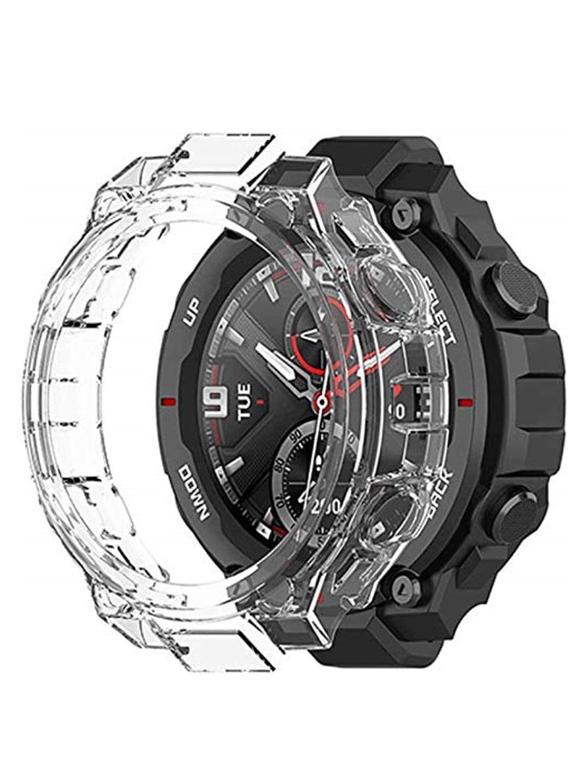 Soft Flexible TPU Case Cover for Amazfit T Rex / Amazfit T-Rex Pro (Transparent)