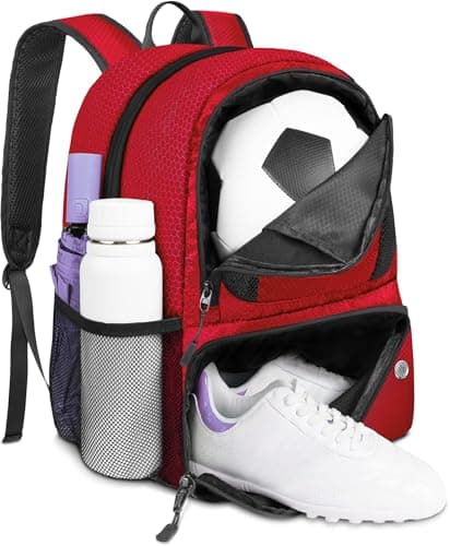 YOREPEK Soccer Backpack Lightweight Soccer Bag with Ball Holder for Men Women Water resistant Sport Equipment Bags Fit Basketball Volleyball Football Accessories to Match Training