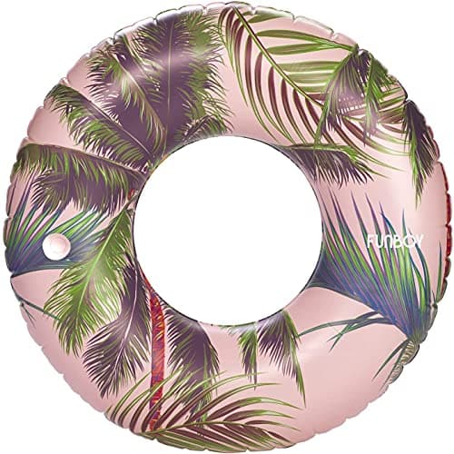 FUNBOY 48" Oversized Vintage Cali Giant Inflatable Tube Float, Luxury Raft for Summer Pool Parties and Entertainment Large