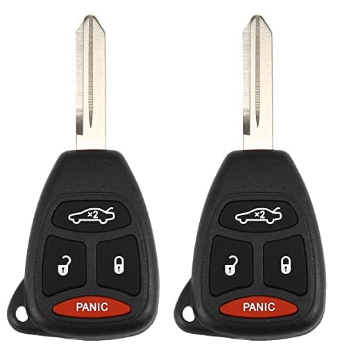 X AUTOHAUX 2pcs 315MHz KOBDT04A Replacement Keyless Entry Remote Car Key Fob for Chrysler 300 for Dodge Avenger Charger for Jeep 4 Button with Door Key