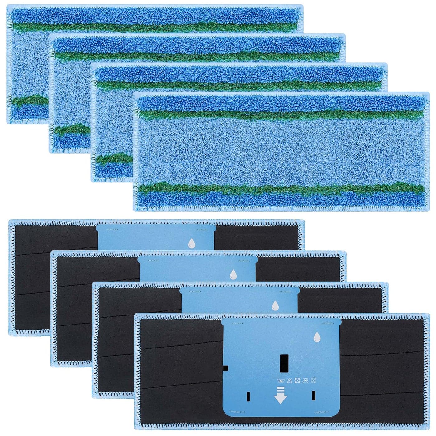 Extolife 8 Pack M6 Mopping Wet Pads for iRobot Braava Jet m6 6110 6012 6112 6113 Ultimate Robot Mop Washable and Reusable Microfiber Deep Clean Wet Pads