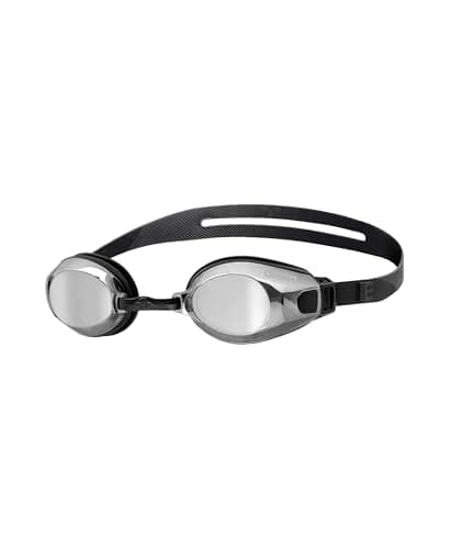ARENA Unisex Zoom XFit Swim Goggles Wide Mirror Lens Heavy Duty Comfortable Pool Glasses Fitness Recreational Swimmers Eye Protection SilverBlackBlack