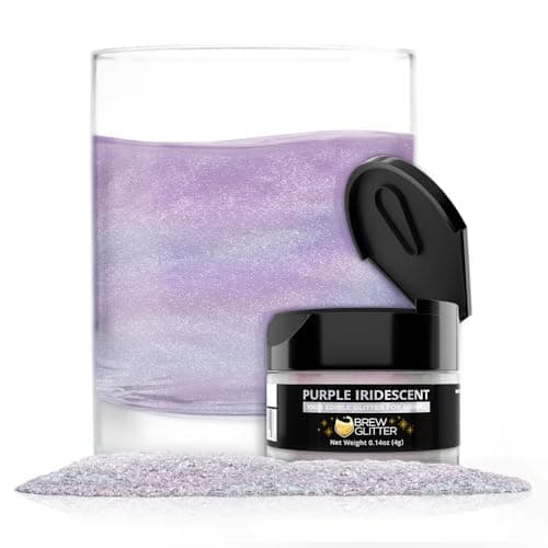 Brew Glitter Edible Glitter for Drinks Cocktails Beer Garnish Beverages Iridescent Purple 4 Grams