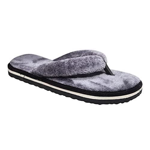 Bhains Ki Ankh Slip On Fur Slipper | Carpet Slippers | Home Slippers (BHALO_GREY-39) For Womens