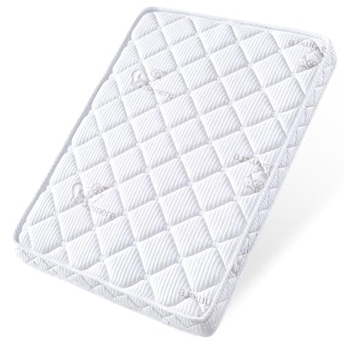 Pack and Play Mattress 38 x 26 Premium Knitted Fabric Safety Reinforced Play Yard Mattress Fits for Graco Baby Trend Pamo Babe Playard Firm Support and Comfort FoamWhite