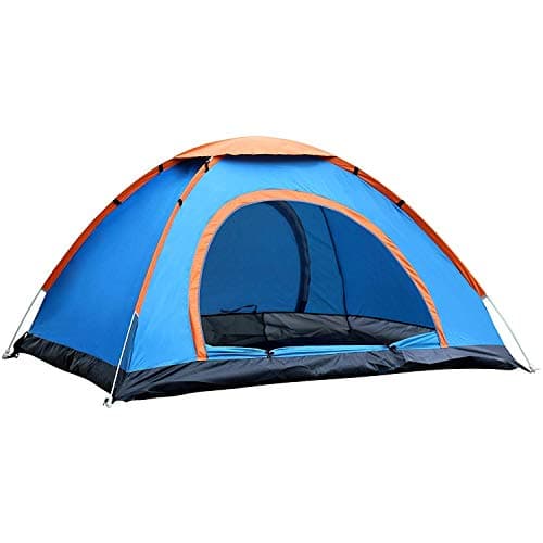 PIHARVA Portable Tent for Camping | 5-10 Minutes Easy Setup for Picnic, Hiking, Trekking | Waterproof and Windproof Travelling Tent | Superior Air Ventilation, Multicolor (4 Person Tent)