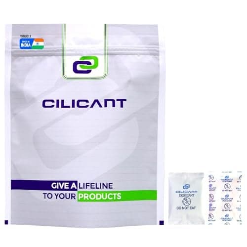 CILICAnt 5gm 50 pcs Silica Gel Moisture Absorber Desiccant, Mix of White & Orange Sachets | Prevents Moisture Damage of Shoes, Jewelry, Leather & Camera Bags, Kitchen Cabinets or Electronics