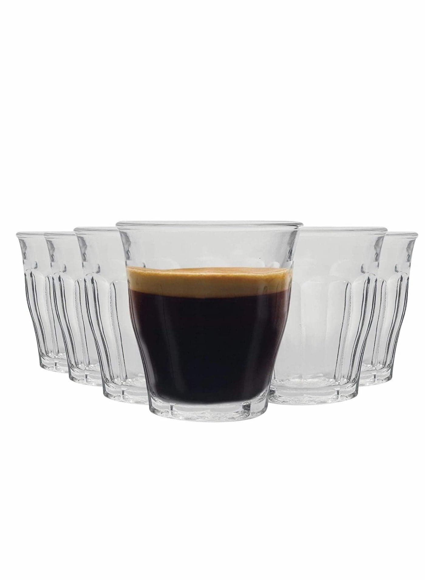 Glass Espresso Cups 2 Pack 90ml Drinking Glasses - Clear Glass Juice Glasses Water Coffee Camping Portable Cup