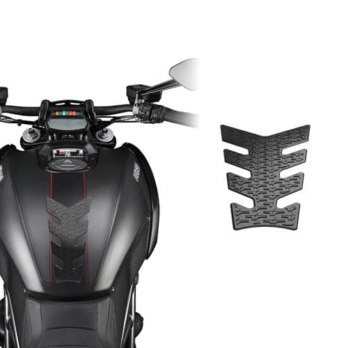 STOMPGRIP | Motorcycle Center Tank Pad Protector | Universal Fit | Vertebrae | Icon Black