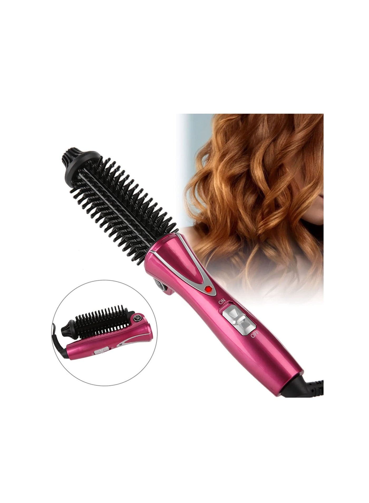 Electric Hair Curler, Curler Comb, Hot Brush Professional Anti-Scald Instant Heat Up Curling Wands Styling Brush, Dressing Beauty Tool For All Types 110-240V