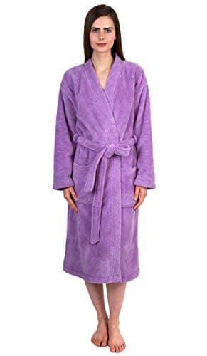 TowelSelections Womens Robe Soft Plush Bathrobe Fleece Kimono Spa Bath Robe for Women Large-X-Large Lupine