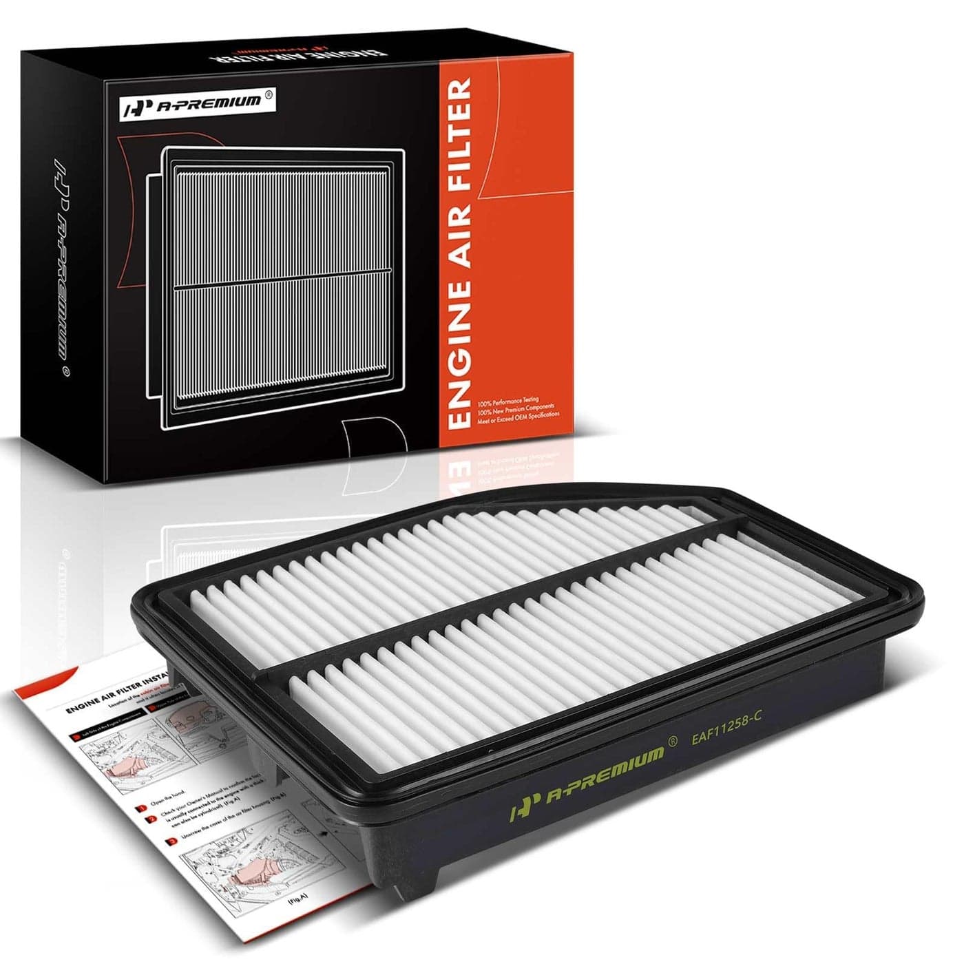 APremium Engine Air Filter Compatible with Honda CRV CRV 2012 2013 2014 L4 24L Replace 17220R5AA00