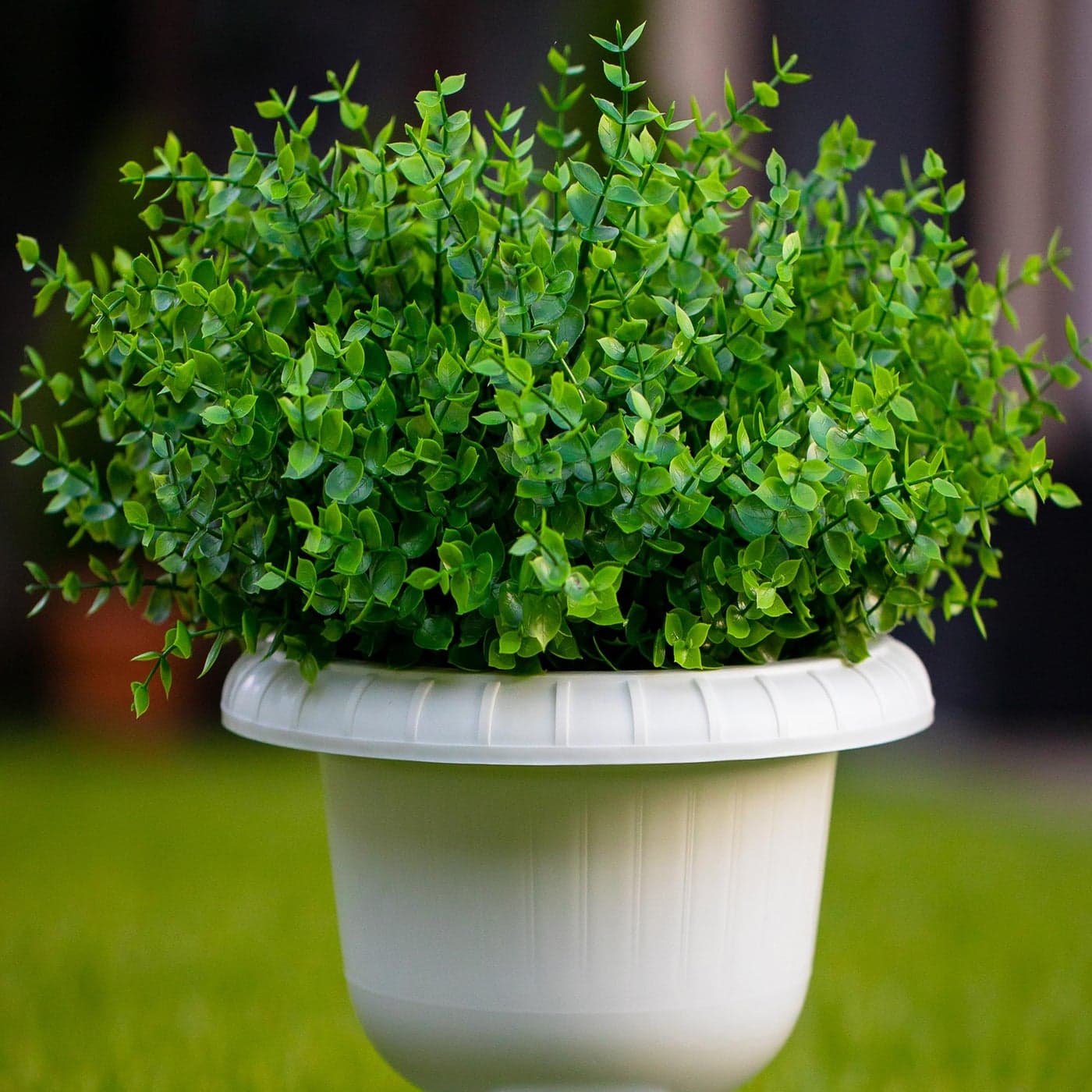 AXYLEX Fake Plants Flowers Outdoor Artificial Shrubs 16 Bundles UV Resistant No Fade Faux Plastic Greenery Home Garden Porch Patio Decoration Office Indoor Green