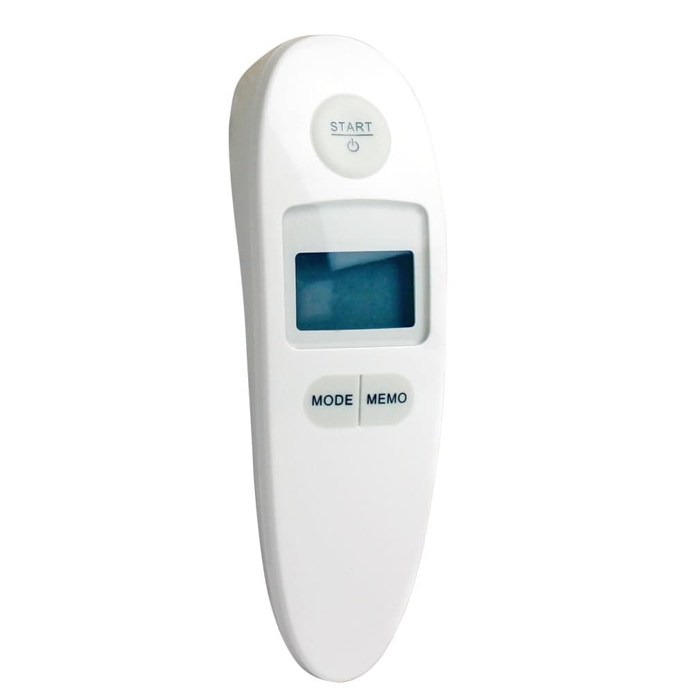 ADC Essentials 1Second NonContact Infrared Thermometer with ColorCoded Backlight and 10Reading Memory Model 431 White