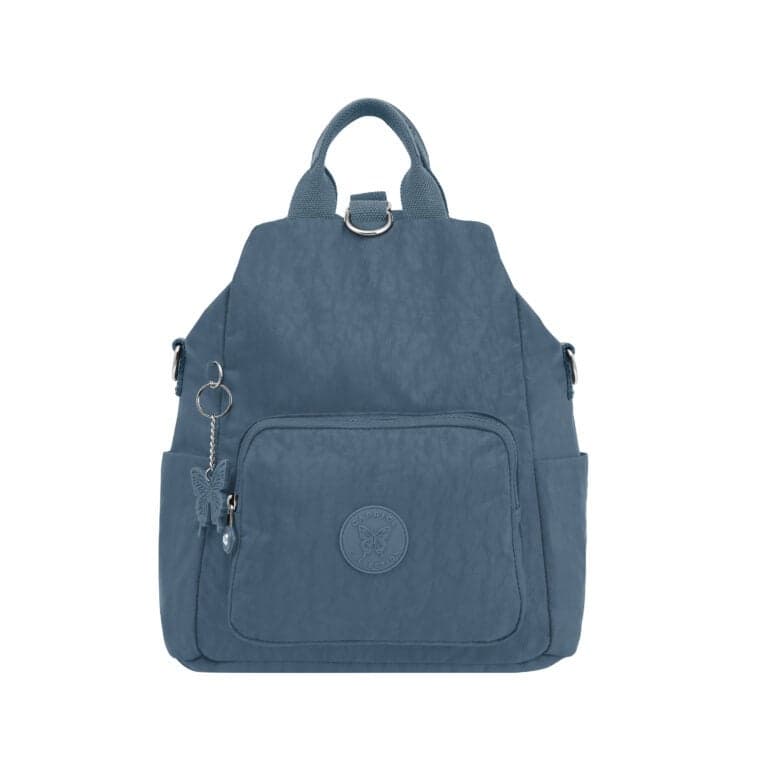 Unisex Medium Backpack – Light Blue, Compact, Water-Resistant Nylon, 10L Capacity