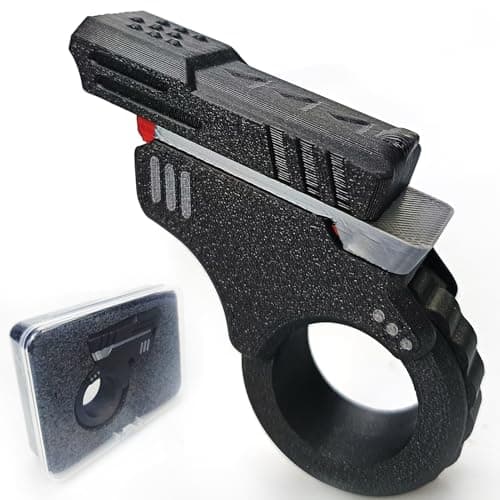 Fidget Gun Fidget Slider Gun Fidget Toy Gun 3D Printed Gun Fidget Toy Stress Relief Relax EDC Gyro Finger Toy Ring Fingertip Textured Fidget Spinner Flip ASMR ADHD 3 Luna Black