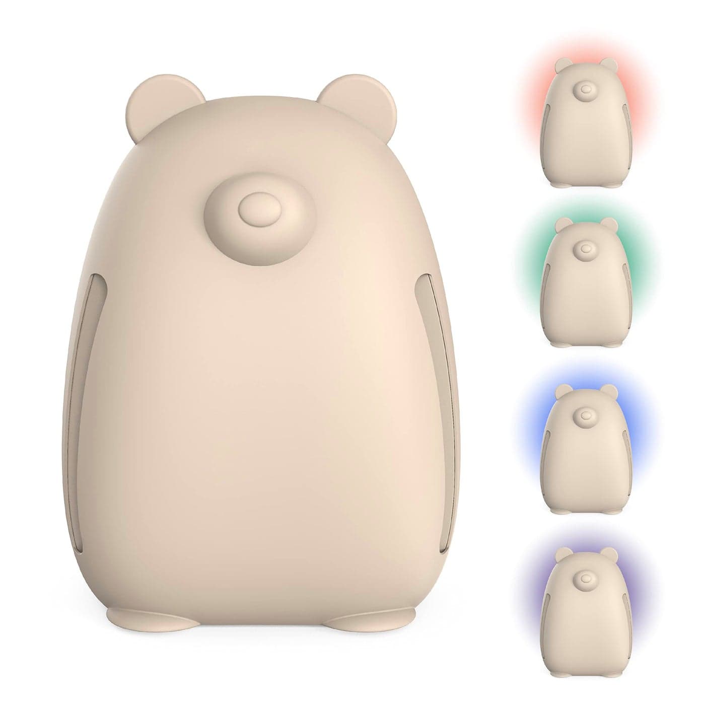 Pure Enrichment PureBaby Kids Bear Air True HEPA Air Purifier Energy Star Rated 4 Stage Filtration UVC Light Night Light for MediumLarge Rooms Baby Nurseries Kid Bedrooms Sweet Oat