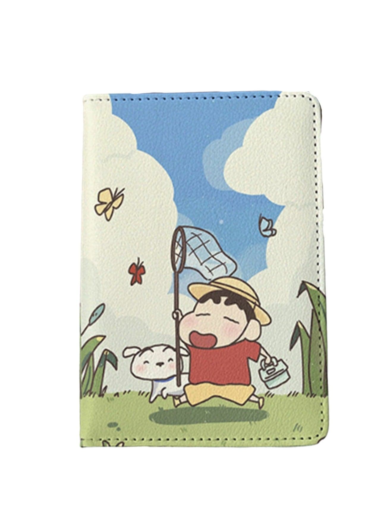 Insect Catching Boy Printed Passport Holder Multi-Function Card Holder Passport Protector, Id Card Storage Case Boys And Girls Card Holder Pu Leather Travel Id Holder, Travel Accessories