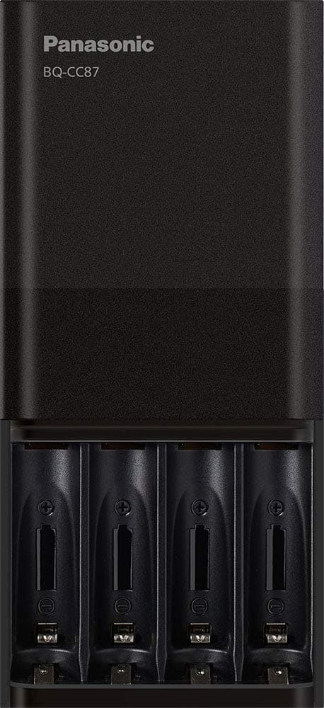 Panasonic BQ-CC87AKBBA eneloop pro Advanced Individual Battery Charger with Portable Charging Technology, Black