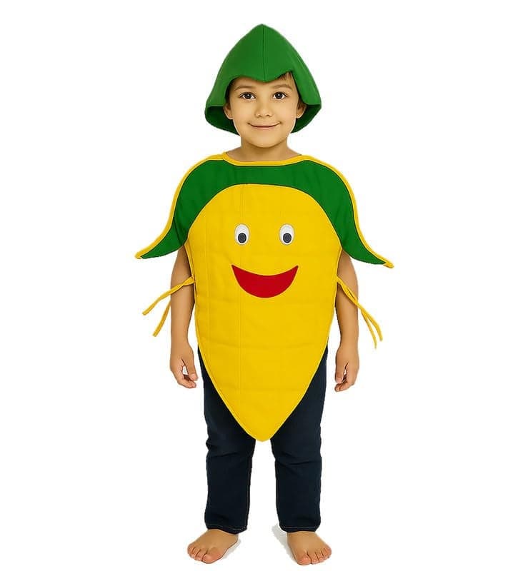 FancyDressWale Corn Fancy Dress Costume for Kids | Free Size 2–10 Years | School Programs, Fancy Dress Competitions, Theme Parties