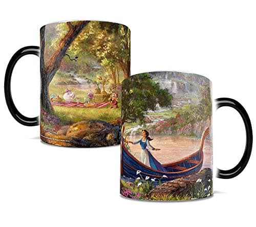 Morphing Mugs Disney Beauty and the Beast Picnic Thomas Kinkade One 11 oz Color Changing Heat Sensitive Ceramic Mug Image Revealed When HOT Liquid Is Added
