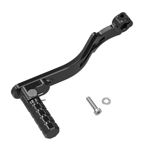 NICECNC Folding Gear Lever Compatible with Yamaha Raptor 700R 2013 2014 2015 2016 2017 2018 2019 2020-2026, Billet Aluminum CNC Machined, Package Included 1x Shift Level Pedal Black