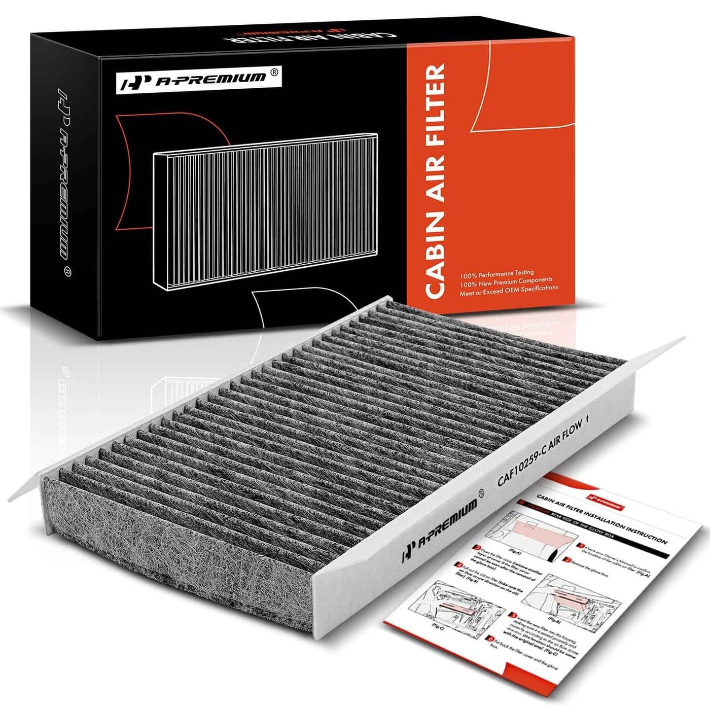 APremium Cabin Air Filter with Activated Carbon Compatible with Land Rover LR3 20052009 LR4 20102016 Range Rover Sport 20062013 Replace JKR500020