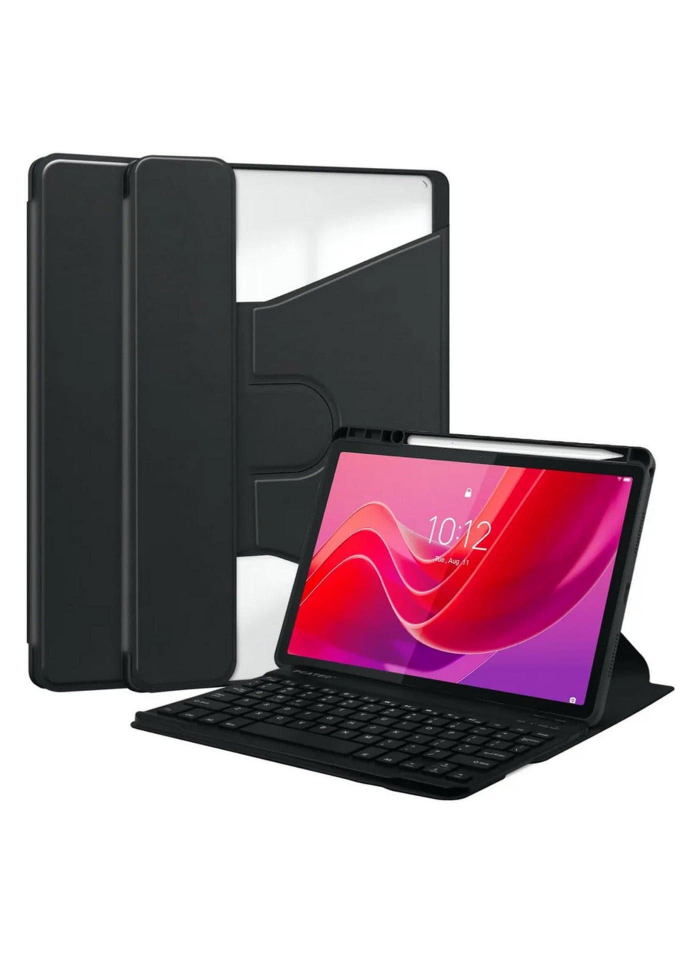 1pcs For Lenovo Tab M11 TB-330FU for Xiaoxin Pad 2024 TB-331FC 11 Inch Bluetooth Keyboard Case 360 Rotating Stand Cover Detachable Wireless Keyboard Multi-Angle Viewing Protective Leather Shell