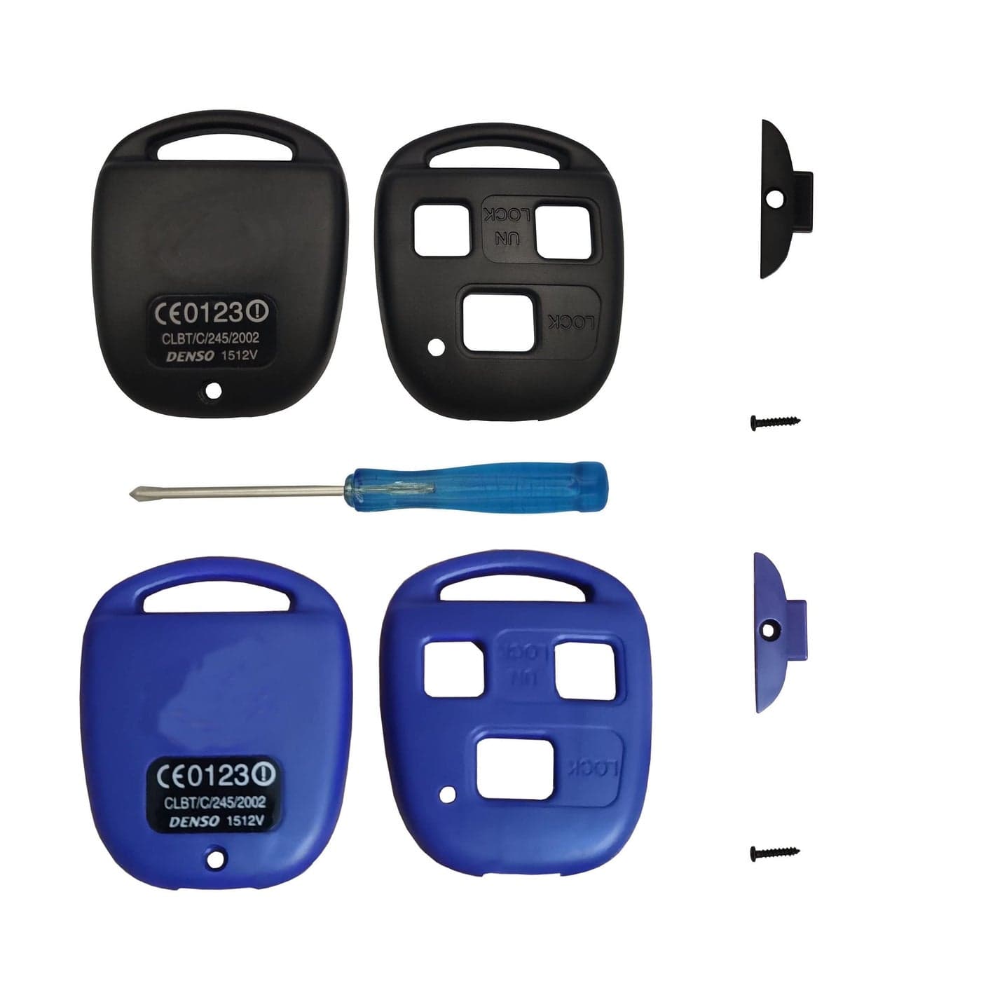 QIXIUBIA Replacement Keyless Entry Remote for Lexus Keys Housing With Screwdriver Fit for Lexus GS300 GS400 GS430 GX470 IS300 LS400 LS430 LX470 RX300 RX330 RX350 RX400h RX450h SC430 Key Fob Case2PCs