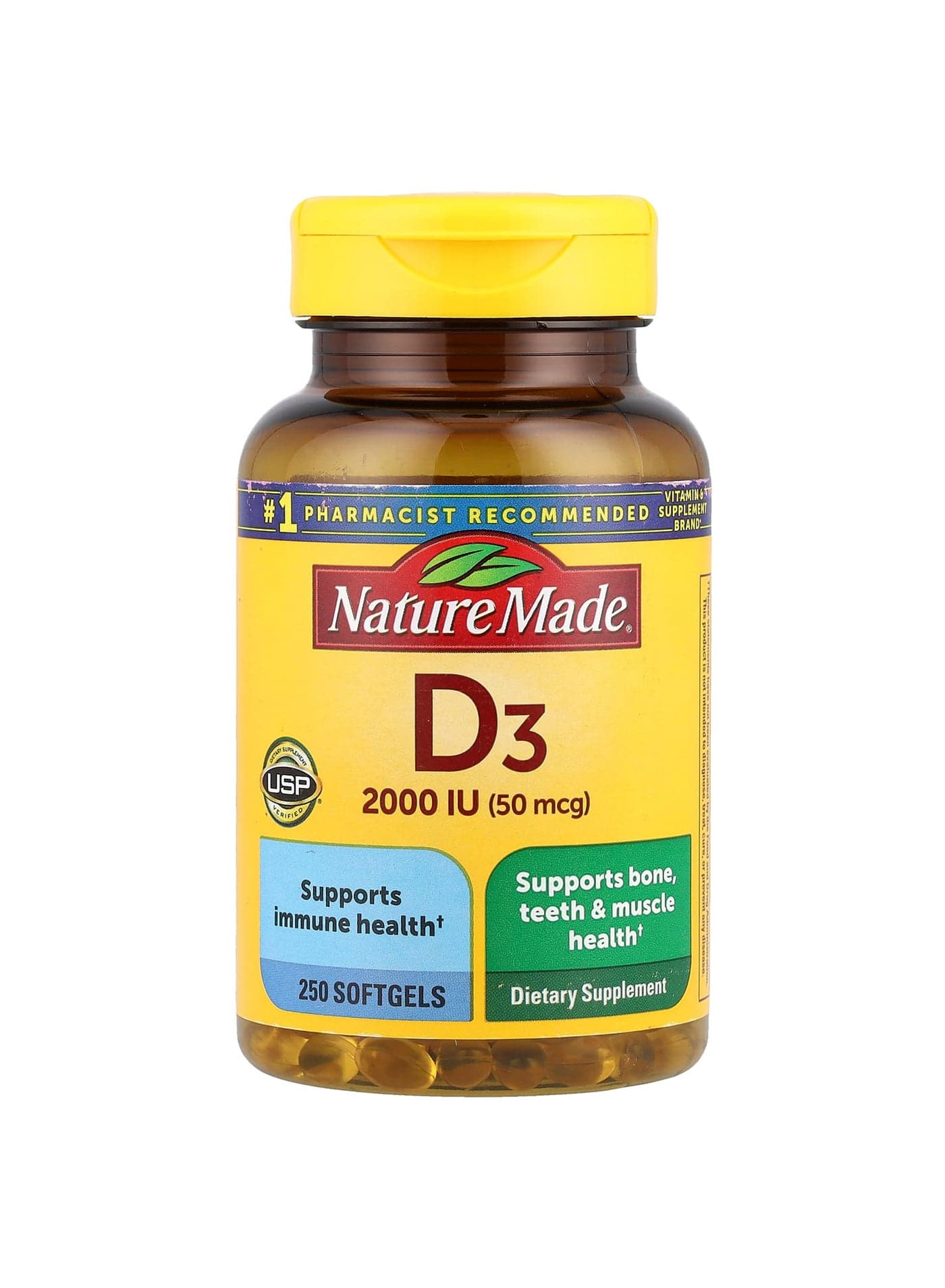 Vitamin D3, 50 mcg (2,000 IU), 250 Softgels