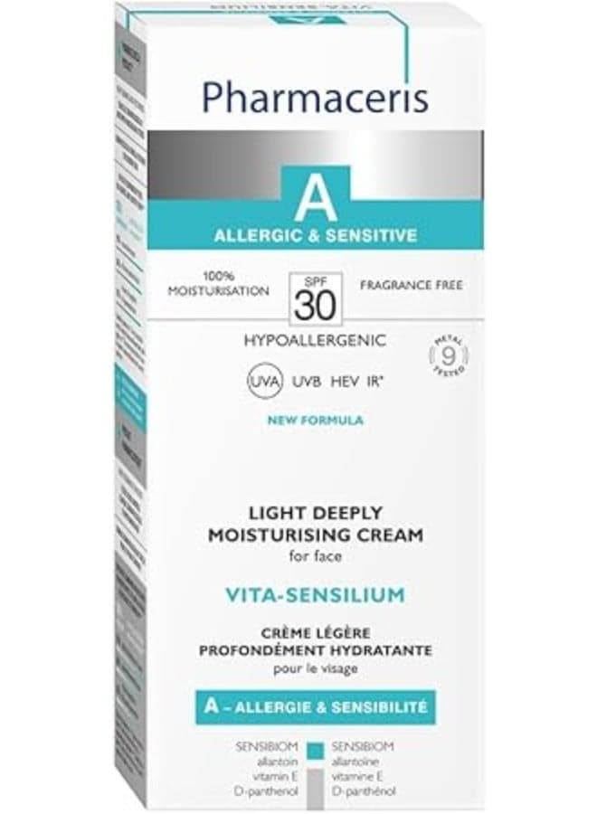 Pharmaceris A Vita‑Sensilium Deeply Moisturizing Cream SPF 20, 50 Ml – Immuno‑Prebiotic Skin Barrier Balm With Green Algae Cogon Grass And Olive Wax For Hypersensitive Skin & Allergy-Prone Skin