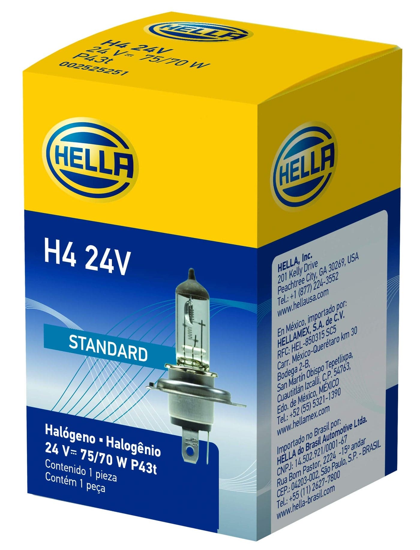 HELLA H4 24V Standard Halogen Bulb 7570W