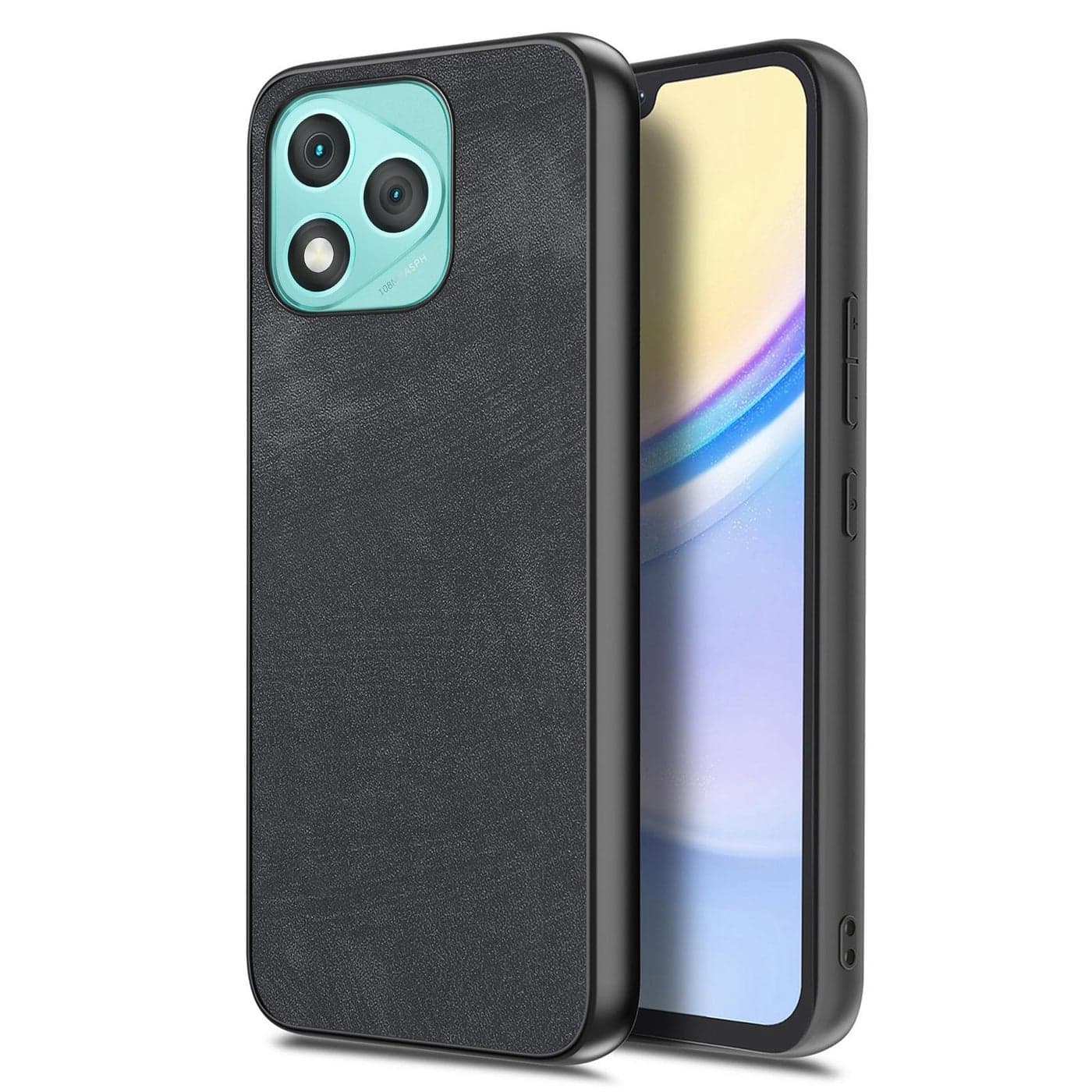 For Honor 400 Lite Glodal Vintage Leather PC Back Cover Phone Case(Black)