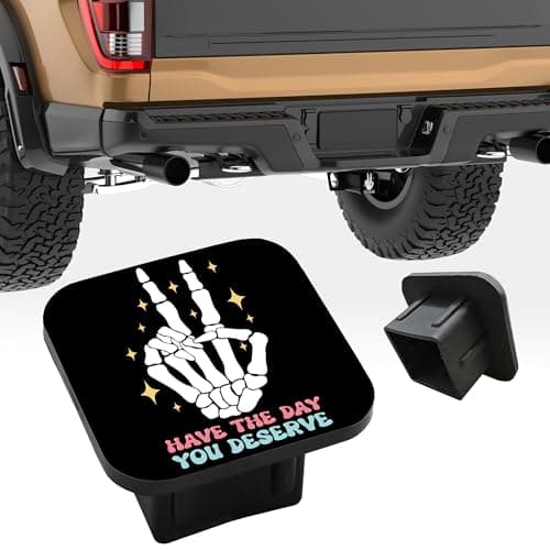 Trailer Hitch Cover Have the Day You Deserve Tow Hitch Covers 2 Inch Soft Rubber Protects Hitch Tube Rear Square Hitch Cover Plug Cap for Trucks SUV