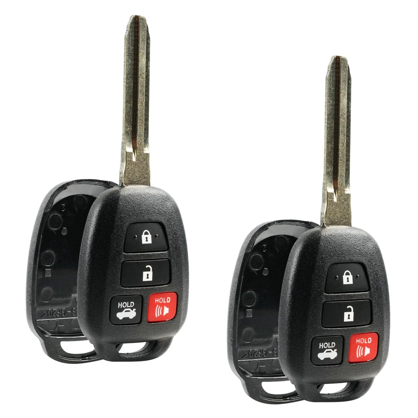 Key Fob Shell fits 20122017 Toyota Camry 20142017 Toyota Corolla RAV4 Highlander Keyless Entry Remote Case Pad HYQ12BDM Set of 2